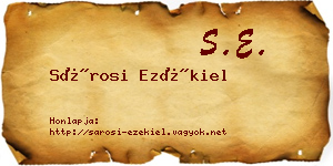 Sárosi Ezékiel névjegykártya